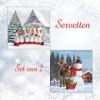 Ambiente 2 pakjes lunchservetten voor de kerst 2 designs