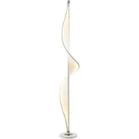 LUCANDE Vloerlampe , Edano, dimbare, Wit, Woonkamer, Stof, Modern