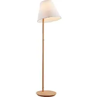 LUCANDE Vloerlampe , Jinda, Wit, Woonkamer, Stof, Scandinavisch