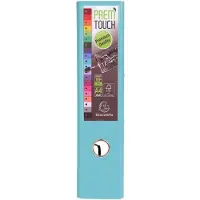 Exacompta Prem Touch Ordner A4 80 mm Lichtblauw 2 ringen 53302E Karton, PP (Polypropeen) Staand 10 Stuks