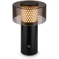 Briloner LED tafellamp op accu Brilo unplugged Gila, goud/zwart 21 cm dimbaar, zwart, metaal, Modern