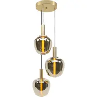 Eglo 3-lichts hanglamp Fruitera goud Ø 45cm