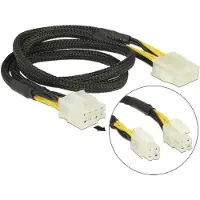 DeLOCK 2x ATX12V P4/1x EPS12V 8-pins (m) - EPS12V 8-pins (v) voedingskabel - 0,45 meter