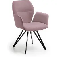 NIEHOFF SITZMÖBEL Merlot design fauteuil driepoot frame ijzer zwart stof Venetië 180° draaibaar