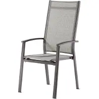 Sieger Lima dining tuinstoel stapelbaar hoog aluminium/textilux