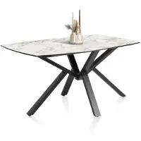 Henders & Hazel Palace eettafel centraal onderstel HPL/metalen frame gebroken zwart