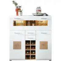 Innostyle Fun Plus barkast incl. LED-verlichting Materiaal hout wit/bruin