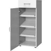 Wimex multi-room concept schoenenkast 1 deur 1 lade wit houtmateriaal
