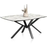 Henders & Hazel Palace eettafel centraal onderstel HPL/metalen frame gebroken zwart
