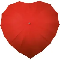 Impliva - Hartvormige Paraplu - UV-Bescherming - Ø 84 cm - Rood