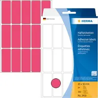 Herma Etiket HERMA 2416 20x50mm fluor rood 360stuks | 10 stuks