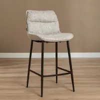 Livin24 Barkruk Trevi gemêleerd off white/bruin 68 cm