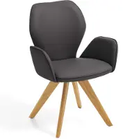 NIEHOFF SITZMÖBEL Colorado Trend-Line design fauteuil eiken frame - leer