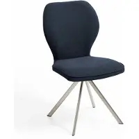 NIEHOFF SITZMÖBEL Colorado Trend-Line designstoel roestvrij staal/geweven stof - 180° draaibaar 2 stuks