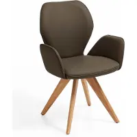 NIEHOFF SITZMÖBEL Colorado Trend-Line design fauteuil wild eiken frame - leer