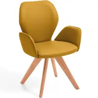 NIEHOFF SITZMÖBEL Colorado Trend-Line design fauteuil kern beuken/leder - 180° draaibaar