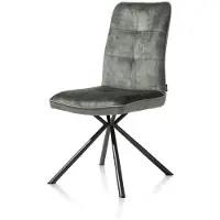Henders & Hazel Milva eetkamerstoel + handgreep stof Pala/Karese metalen frame 2 stuks