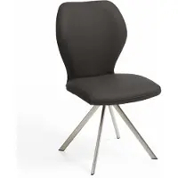 NIEHOFF SITZMÖBEL Colorado Trend-Line design stoel roestvrijstalen frame - leer