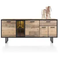 Henders & Hazel Avalon dressoir met LED 4 deuren+1 lade+1 glazen deur HPL/metalen frame