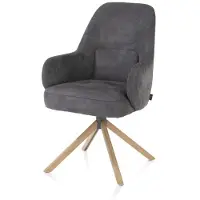 Henders & Hazel Melle draaifauteuil stof Calabria/metalen frame 2 stuks