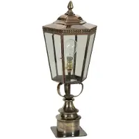 Limehouse Landelijke sokkellamp Chelsea Short Pillar handgemaakt - messing (PB)
