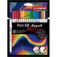 Stabilo Brushstift ARTY Pen 68 etui à 18 kleuren - 6 stuks