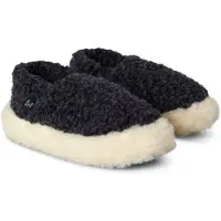 Rue de Wool Pantoffel Unisex The Nordic V2 Charcoal Black Natural-Schoenmaat 36 - 37