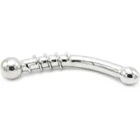 Kiotos - Curve Steel Dildo Twisted - Dildo met Ribbels - RVS