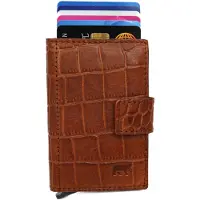 Bear design Pasjeshouder / Creditcardhouder RFID - Cognac