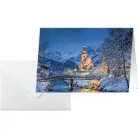 Sigel Kerstkaart + envelop DS097 21,1 x 15,1 cm Blauw 25+25 stuks