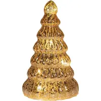 Anna's Collection Decoratieboom Daron Goud Met Verlichting D 10 H 20 Cm