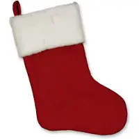 Unique living | white christmas sock red