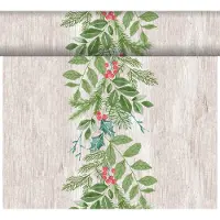 Duni 3-in-1 Winter Greenery 40x480cm Wit wit Papier Tafellaken