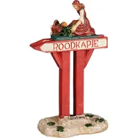 Luville Efteling Kerstdorpminiatuur Roodkapje Wegwijzer 4,8 X 3 X 8 Cm