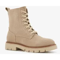Blue Box dames croco veterboots beige maat 40