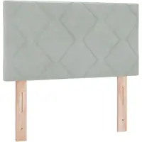 vidaXL LED Hoofdbord Lichtgrijs 80 cm Fluweel