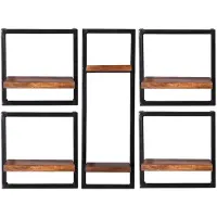 SIT Möbel SIT Furniture PANAMA Wandrekenset, oud metaal/mango hout