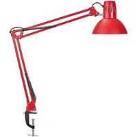MAUL Klemlamp MAULstudy, rood, Werkkamer / Kantoor, metaal, Klemlamp