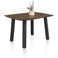 Henders & Hazel Palace eettafel 4-poots HPL/metalen frame gebroken zwart