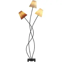 LINDBY Vloerlampe , Melis, Grijs, Woonkamer, Stof, Modern
