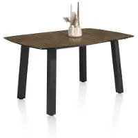 Henders & Hazel Palace eettafel 4-poots HPL/metalen frame gebroken zwart