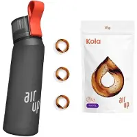 Air up Drinkfles antraciet starterskit - 650 ml Bottle - Inclusief 3 pods - starterskit - hydraterend - fles - geurwater - vegan - bio