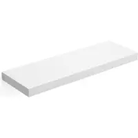 Hoppa! Zwevende Boekenplank - Rechthoekige Wandplank - 60 cm Lang - MDF - Wit - 60 x 20 x 3.8 - per stuk