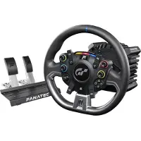 Fanatec Volant de course Gran Turismo DD Pro PlayStation Sim Noir pour PC, PS5, PS4, Xbox Series X/S et Xbox One + Jeu de 2 pédales