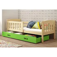 BMS - Kinderbed KUBUŚ - 80x160 cm - Groen - Met Lade