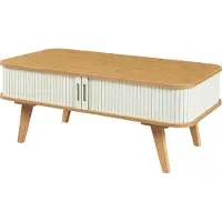 En.casa Salontafel Tysvær 100x50x40 cm naturel en cremewit []