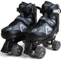 Apollo Champion Verstelbare Quad Skate - verstelbare rolschaatsen voor kinderen, comfortabele, in maat verstelbare LED-rolschaatsen, voor meisjes en jongens, maten 31 - 42