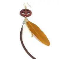 Heaven Eleven - oorbel - met peace - dark yellow veer