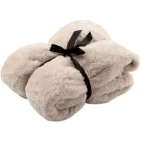 Dutch decor - LIZE - plaid 140x180 cm - 100% gerecycled polyester - Pumice Stone - beige