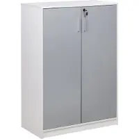 Beliani ZEHNA - Sideboard - Lichtgrijs - 117 cm - Vezelplaat
